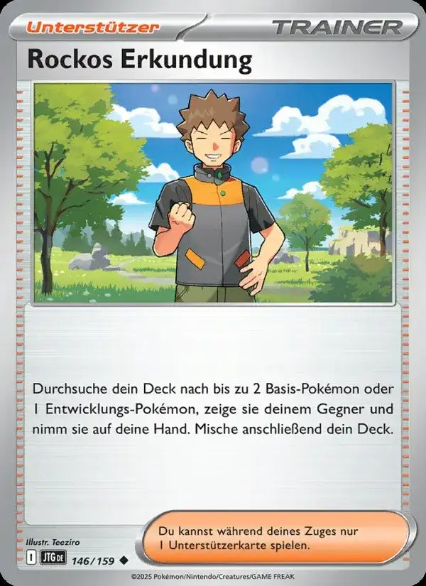 Rockos erkundung 146/159 – Pokémon Reisegefährten Karte