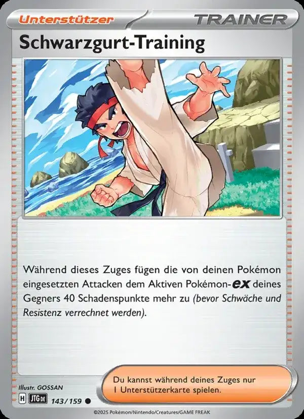 Schwarzgurt training 143/159 – Pokémon Reisegefährten Karte