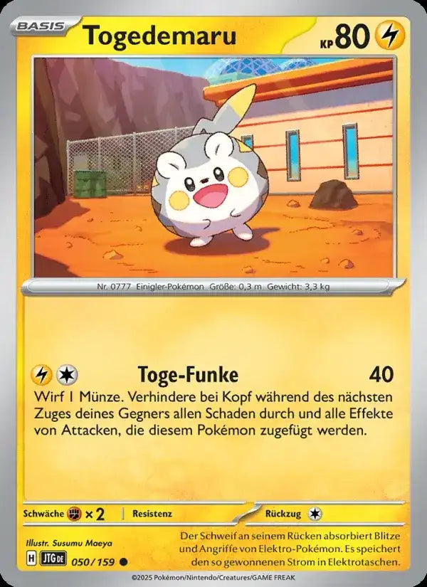 Togedemaru 050/159 – Pokémon Reisegefährten Karte