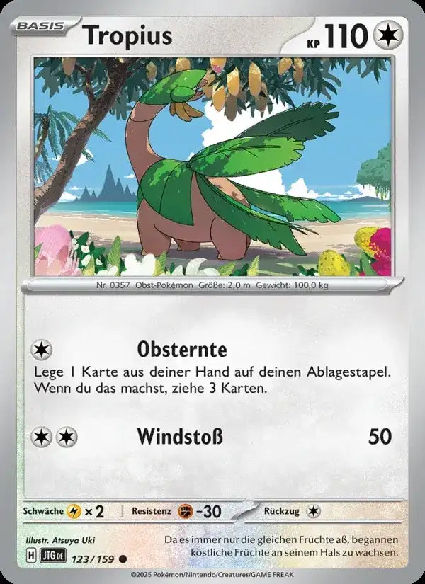 Tropius 123/159 – Pokémon Reisegefährten Karte