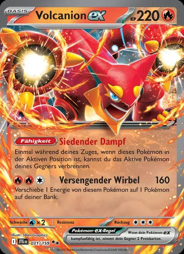 Volcanion ex 031/159 – Pokémon Reisegefährten Karte