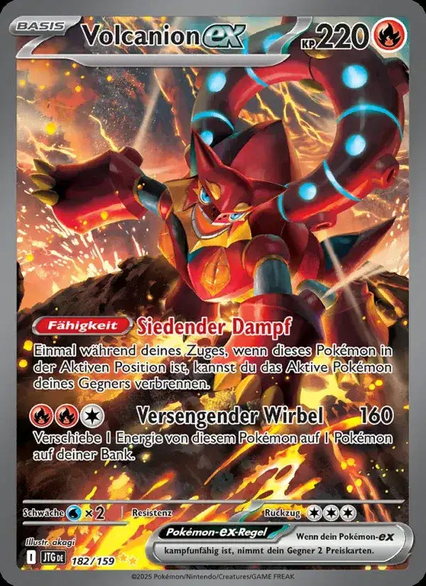 Volcanion ex 182/159 – Pokémon Reisegefährten Karte