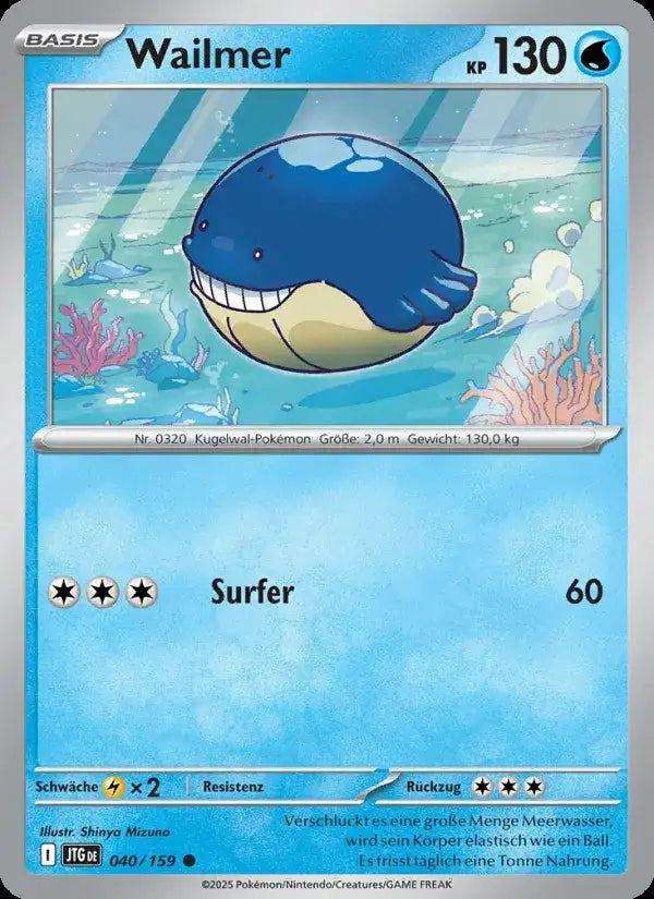 Wailmer 040/159 – Pokémon Reisegefährten Karte