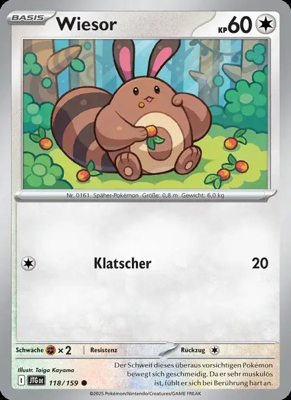 Wiesor 118/159 – Pokémon Reisegefährten Karte