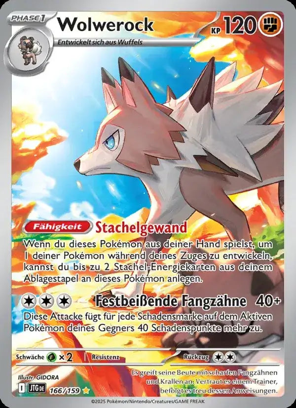 Wolwerock 166/159 – Pokémon Reisegefährten Karte