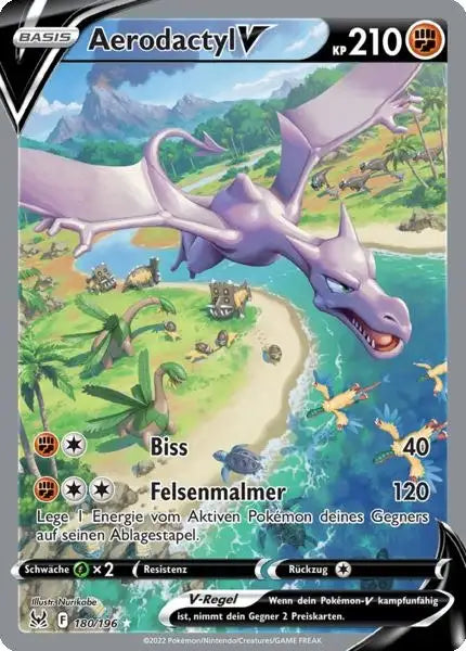 Aerodactyl V 180/196 – Pokémon Verlorener Ursprung Karte