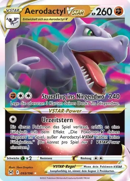 Aerodactyl VSTAR 093/196 – Pokémon Verlorener Ursprung Karte