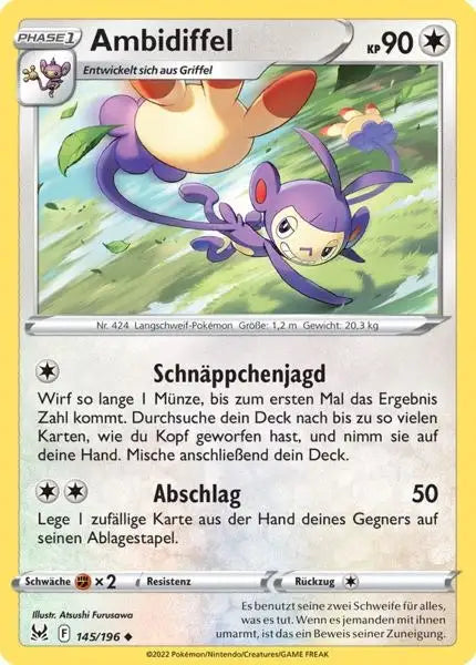 Ambidiffel 145/196 – Pokémon Verlorener Ursprung Karte