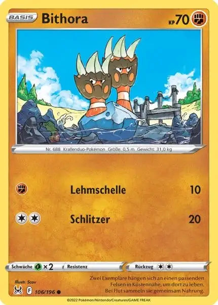 Bithora 106/196 – Pokémon Verlorener Ursprung Karte