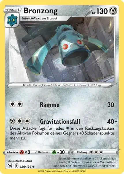 Bronzong 126/196 – Pokémon Verlorener Ursprung Karte