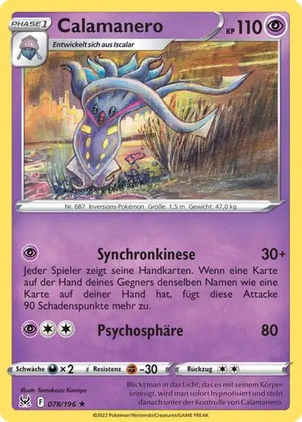 Calamanero 078/196 – Pokémon Verlorener Ursprung Karte