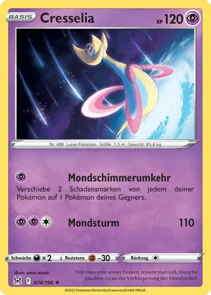 Cresselia 074/196 – Pokémon Verlorener Ursprung Karte