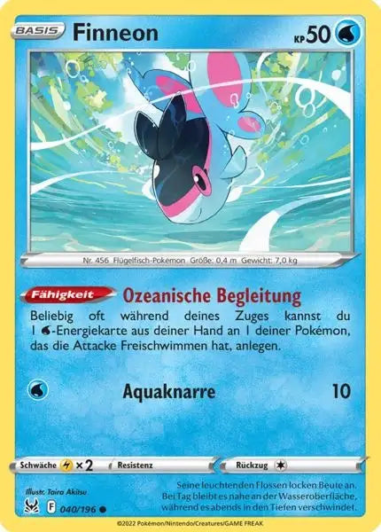 Finneon 040/196 – Pokémon Verlorener Ursprung Karte
