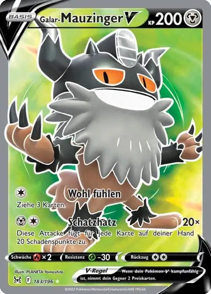 Galar Mauzinger V 183/196 – Pokémon Verlorener Ursprung Karte
