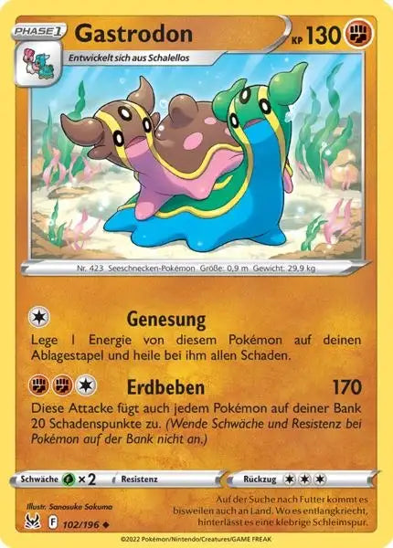 Gastrodon 102/196 – Pokémon Verlorener Ursprung Karte