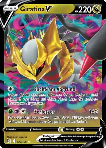 Giratina V 130/196 – Pokémon Verlorener Ursprung Karte