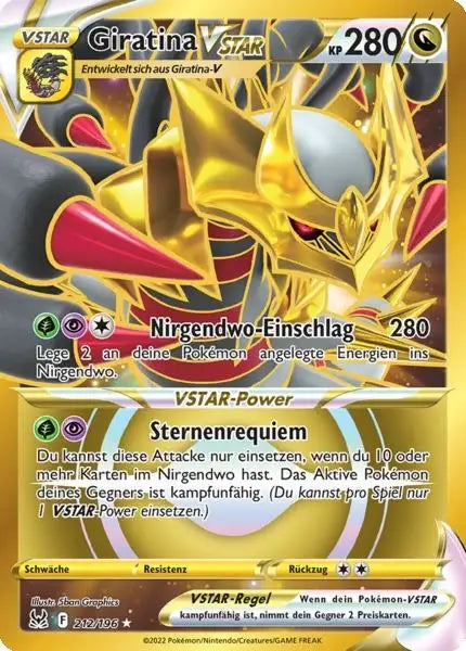 Giratina VSTAR 212/196 – Pokémon Verlorener Ursprung Karte