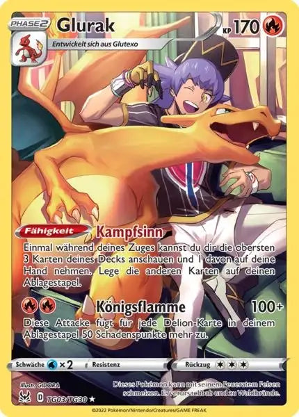 Glurak TG03 – Pokémon Verlorener Ursprung Karte