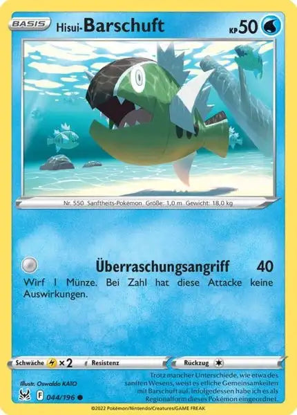 Hisui Barschuft 044/196 – Pokémon Verlorener Ursprung Karte