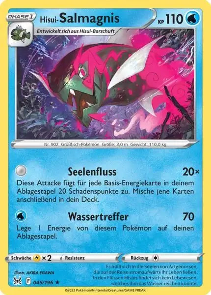 Hisui Salmagnis 045/196 – Pokémon Verlorener Ursprung Karte