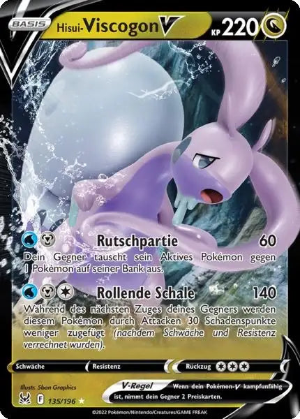 Hisui Viscogon V 135/196 – Pokémon Verlorener Ursprung Karte