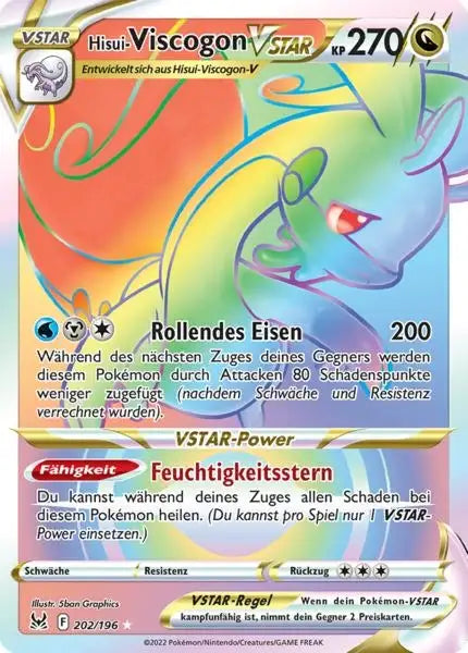 Hisui Viscogon VSTAR 202/196 – Pokémon Verlorener Ursprung Karte