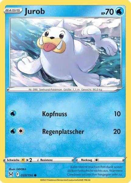 Jurob 033/196 – Pokémon Verlorener Ursprung Karte