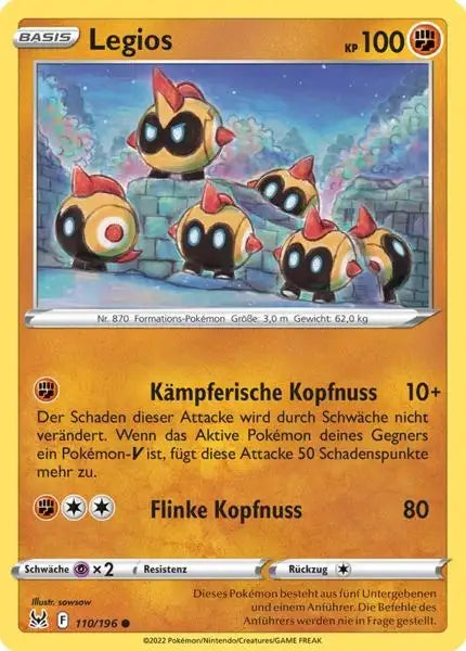 Legios 110/196 – Pokémon Verlorener Ursprung Karte