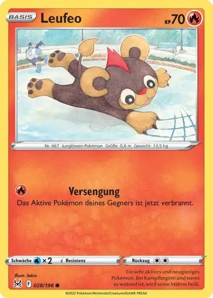 Leufeo 028/196 – Pokémon Verlorener Ursprung Karte