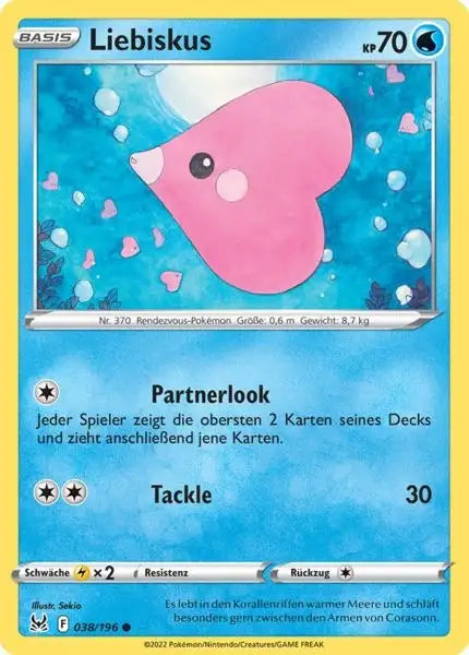 Liebiskus 038/196 – Pokémon Verlorener Ursprung Karte
