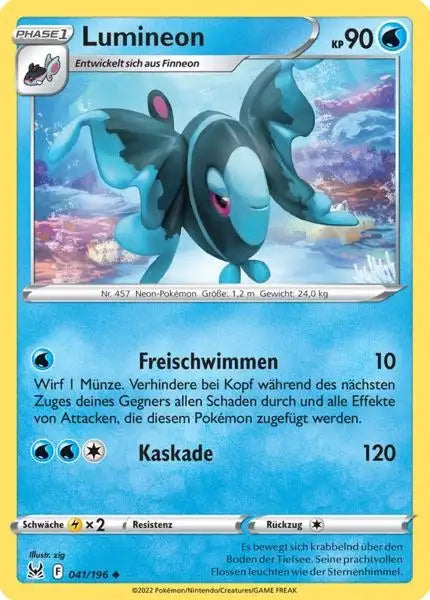 Lumineon 041/196 – Pokémon Verlorener Ursprung Karte