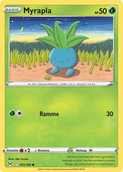 Myrapla 001/196 – Pokémon Verlorener Ursprung Karte