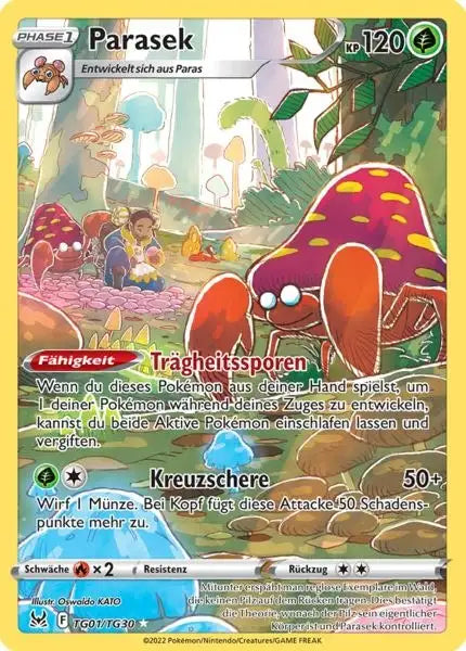 Parasek TG01 – Pokémon Verlorener Ursprung Karte