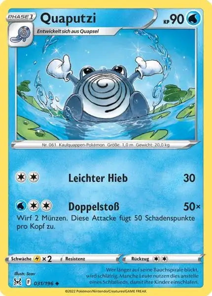 Quaputzi 031/196 – Pokémon Verlorener Ursprung Karte