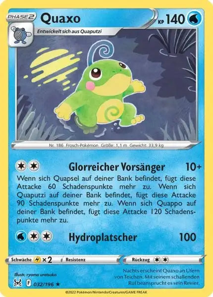 Quaxo 032/196 – Pokémon Verlorener Ursprung Karte