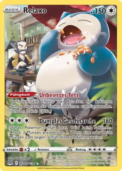 Relaxo TG10 – Pokémon Verlorener Ursprung Karte