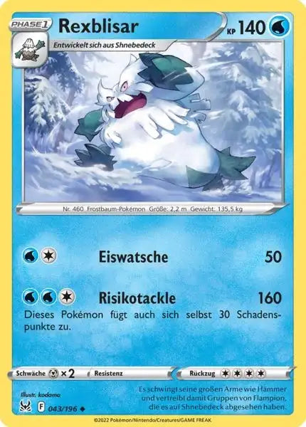 Rexblisar 043/196 – Pokémon Verlorener Ursprung Karte