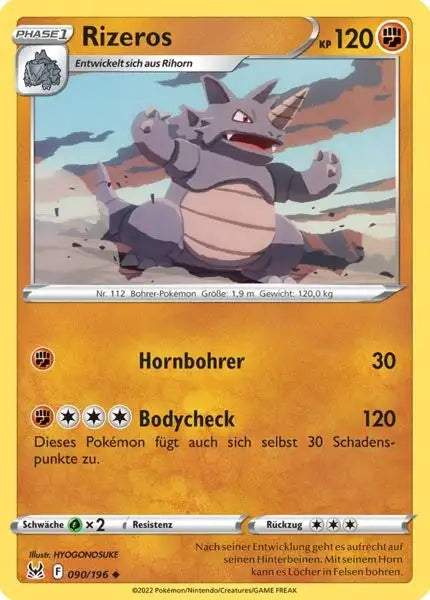 Rizeros 090/196 – Pokémon Verlorener Ursprung Karte