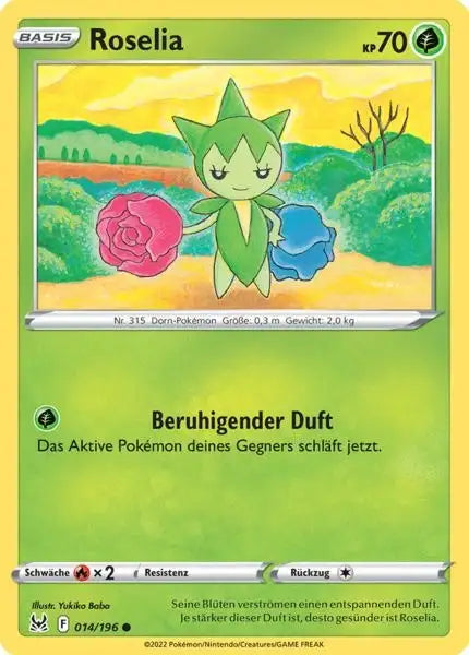 Roselia 014/196 – Pokémon Verlorener Ursprung Karte