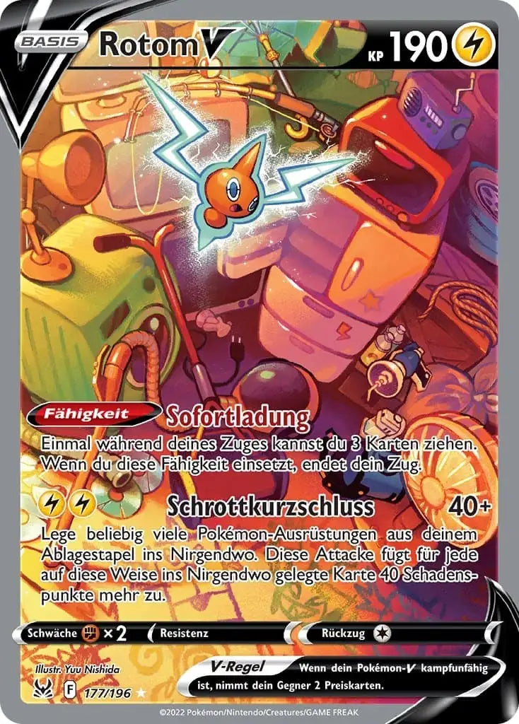 Rotom V 177/196 – Pokémon Verlorener Ursprung Karte