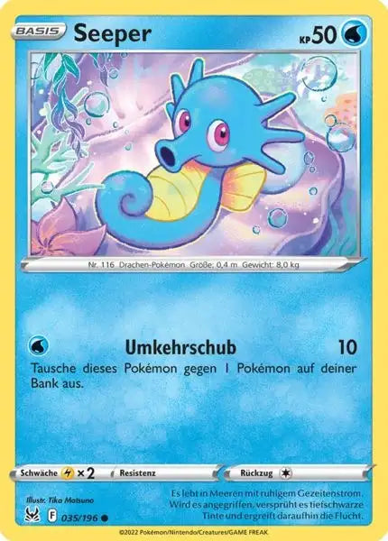 Seeper 035/196 – Pokémon Verlorener Ursprung Karte