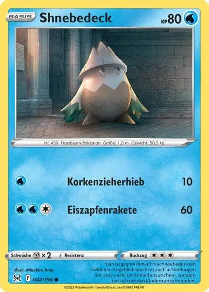 Shnebedeck 042/196 – Pokémon Verlorener Ursprung Karte