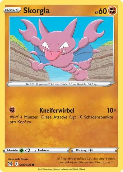 Skorgla 095/196 – Pokémon Verlorener Ursprung Karte