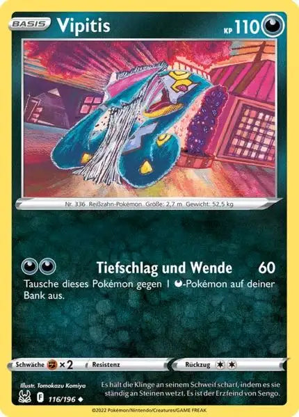 Vipitis 116/196 – Pokémon Verlorener Ursprung Karte