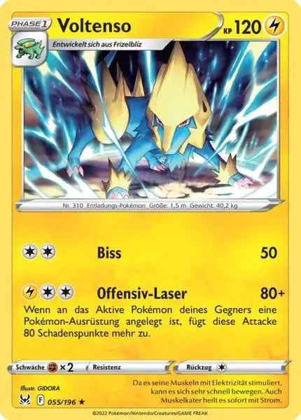 Voltenso 055/196 – Pokémon Verlorener Ursprung Karte