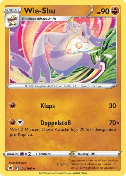 Wie Shu 104/196 – Pokémon Verlorener Ursprung Karte