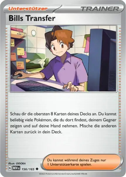 Bills Transfer 156/165 – Pokémon 151 Karte