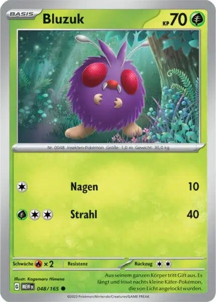Bluzuk 048/165 – Pokémon 151 Karte