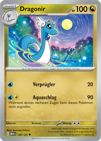 Dragonir 148/165 – Pokémon 151 Karte