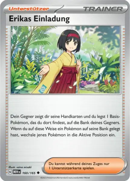 Erikas Einladung 160/165 – Pokémon 151 Karte